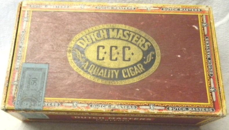 VINTAGE DUTCH MASTERS PERFECTO CIGAR BOX 2 FOR 25 CENTS SMOKING