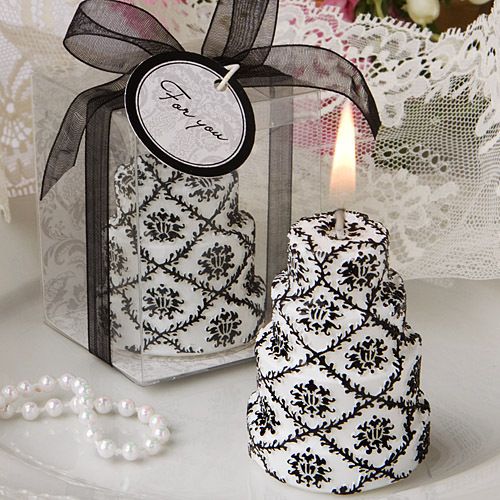  Darling Damask Design Cake Candles Favor