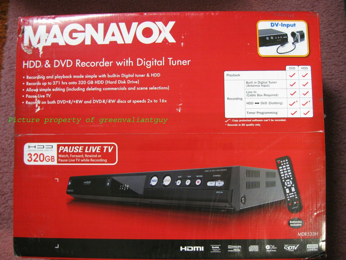  HDD DVR & DVD Burner Recorder Combo / VHS VCR Player replacemnt