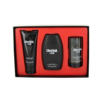 Drakkar Noir Cologne by Guy Laroche for Men GIFT SET 3 pc 3 4 oz EDT