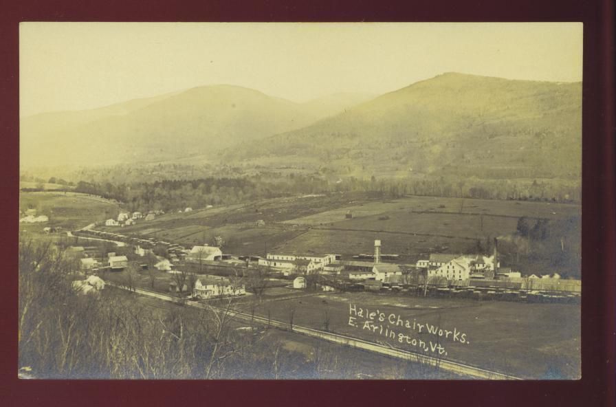 East Arlington VT Hales Chairworks RPPC C 1910S