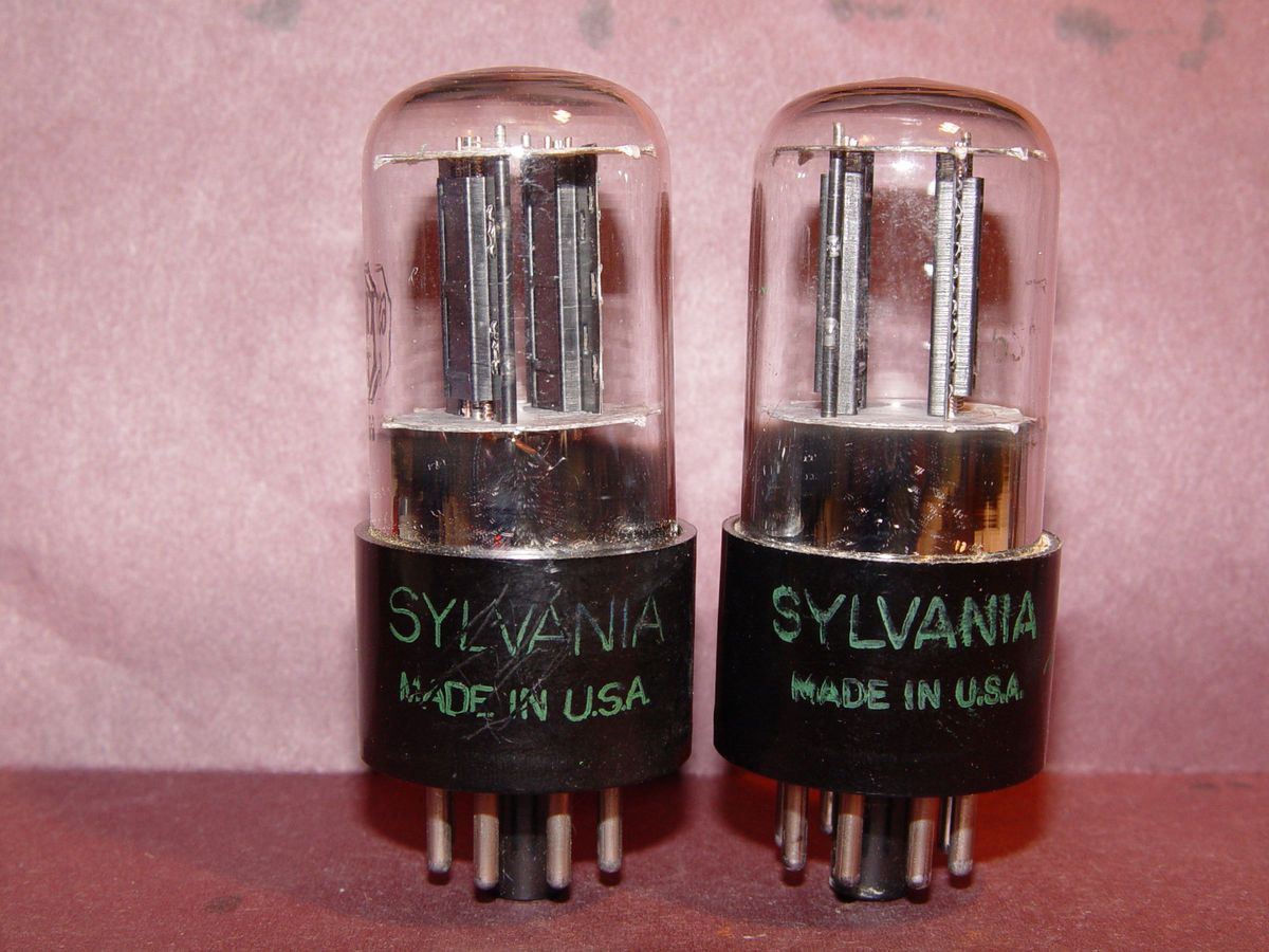 6SN7GT Sylvania Baldwin Tubes Black Plate