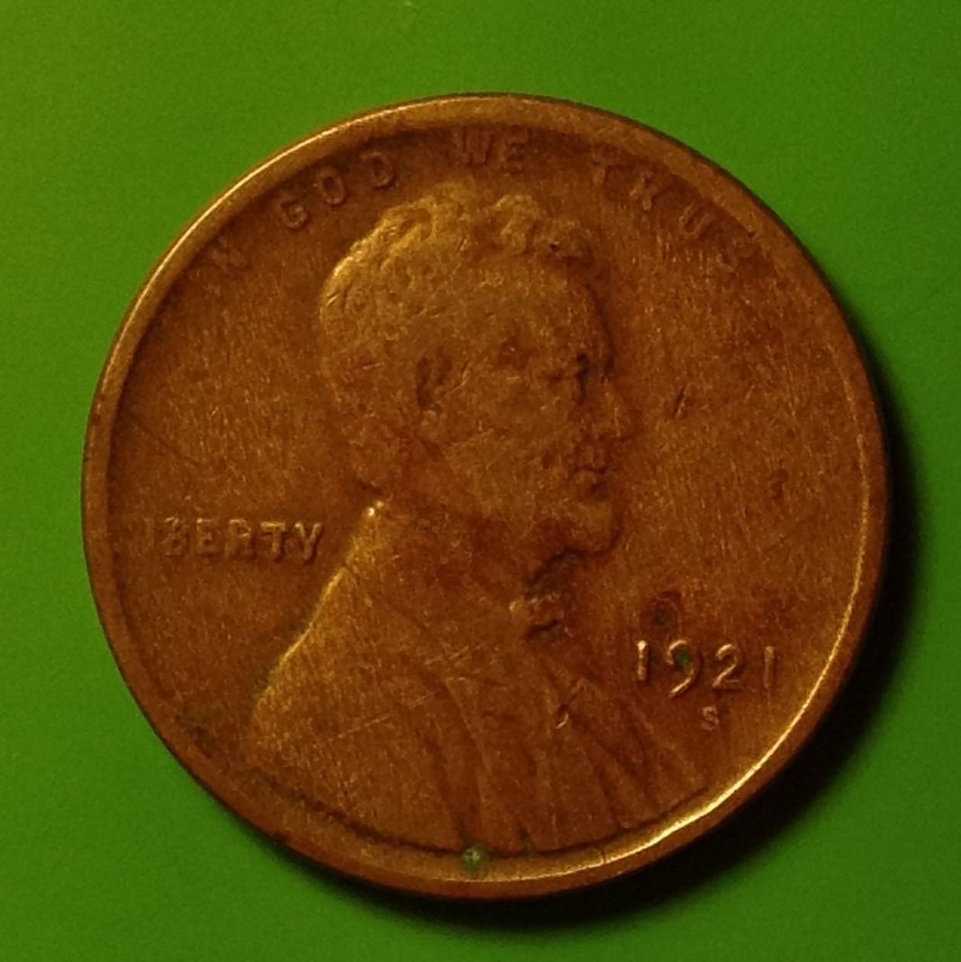 Wheat Cent 1921 S Very Good