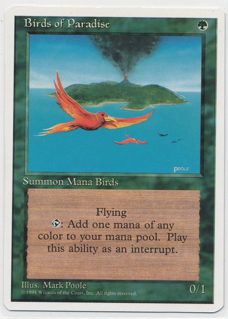  MTG Birds of Paradise x1 4th Ed Magic