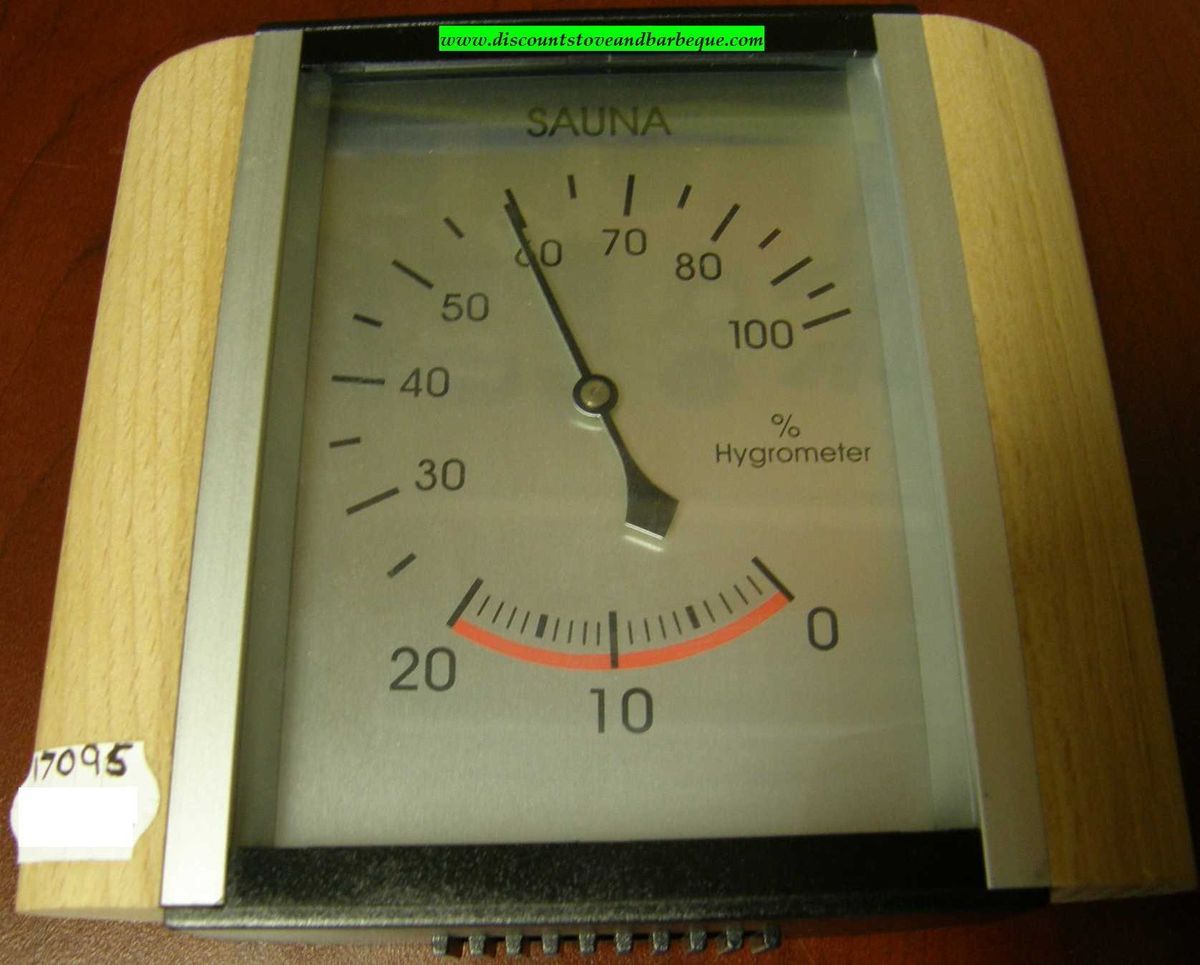 One FinnLeo Beechwood & Aluminum Sauna Hygrometer