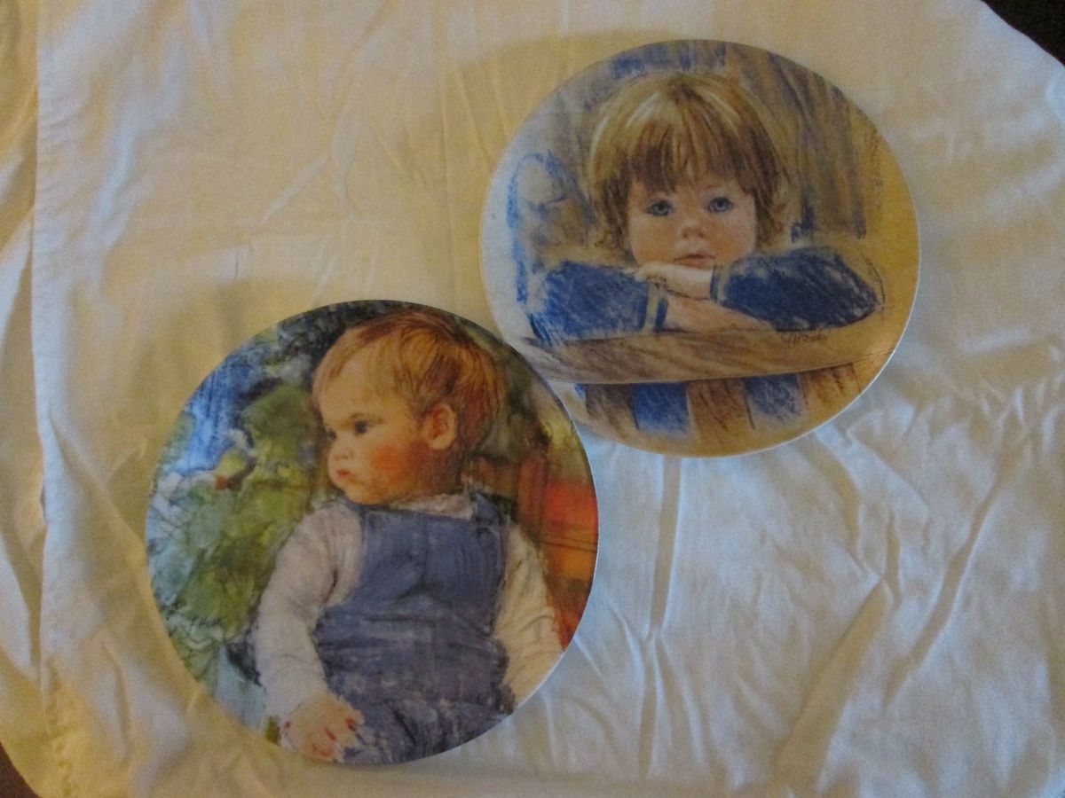 Edwin M. Knowles Plates Frances Hook designs1987 Expectation & 1985