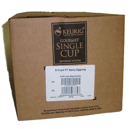 Green Mountain Spicy Eggnog Coffee K Cups 96 per Case