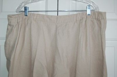 Eileen Fisher Woman Beige 100 Linen Crop Pants 2X E202