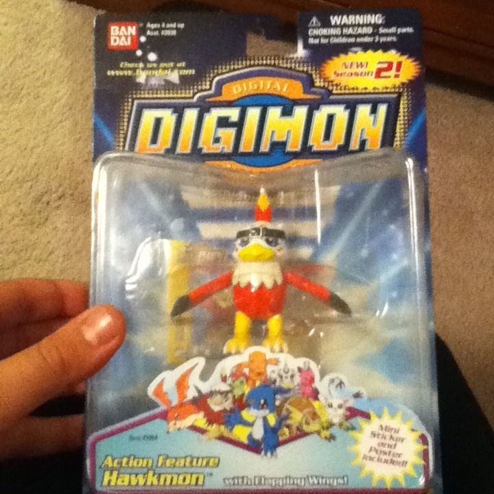 Digimon Hawkmon Unopened with Action Feature Flapping Wings