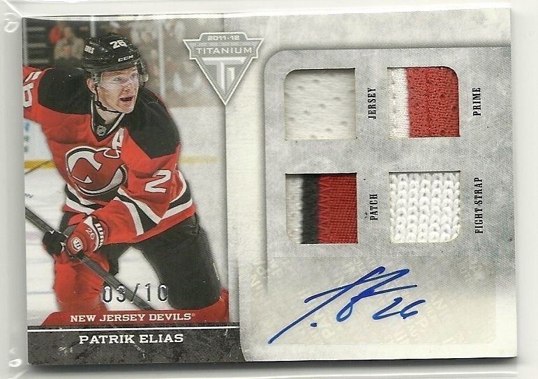  Quad Prime Jersey Patch Fight Strap Auto Patrik Elias Auto 3 10