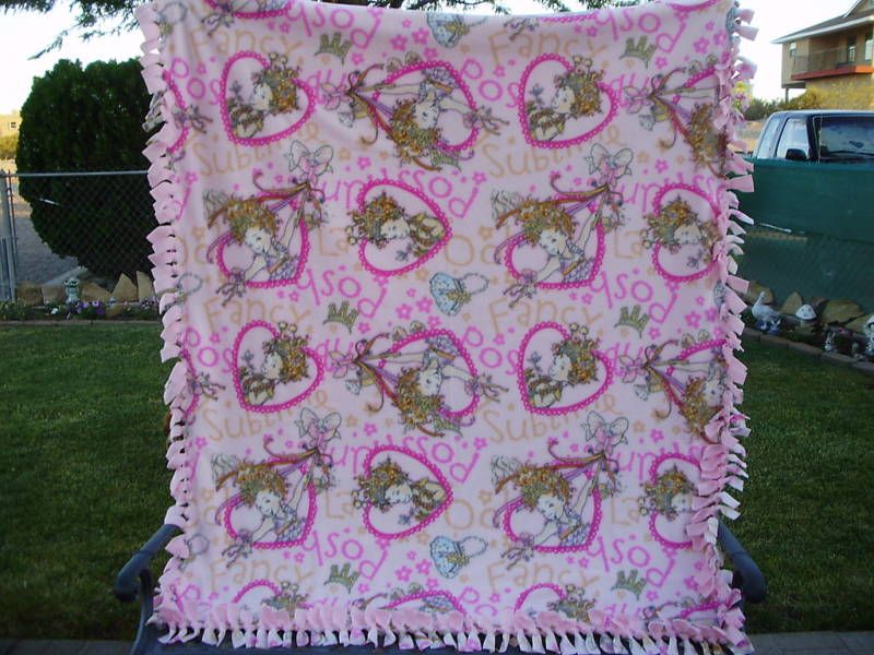 Fancy Nancy Pink Heart Posh Fleece Double Panel Blanket