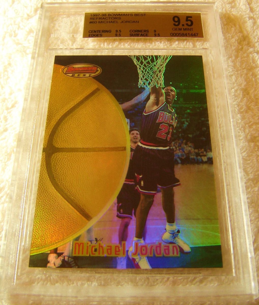 Michael Jordan 10 BGS 9 5 Refractor Collection Atomic Bowman Finest