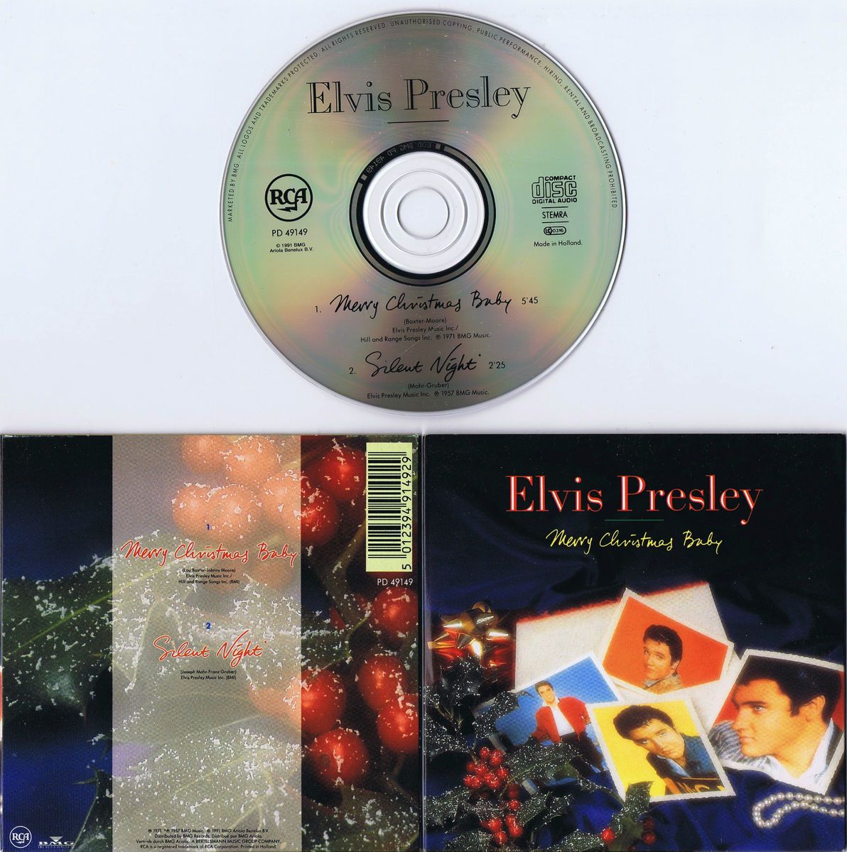 Elvis Presley Merry Christmas Baby 1 CD Single Holland 1991 UNPLAYED