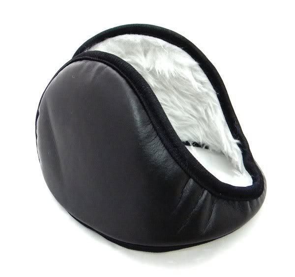 Black Fleece Ear Muffs Warmer Earmuffs Ski Grips Wraps