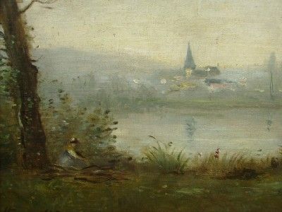 Edmond Renault 1902 French Impressionist Landscape Oil