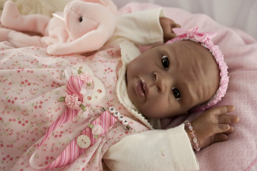 Reborn Doll Micaiah by Emily Jameson Newborn AA Biracial African Bald