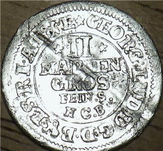 1714 German Silver 2 Groschen Brunswick Very Nice Look