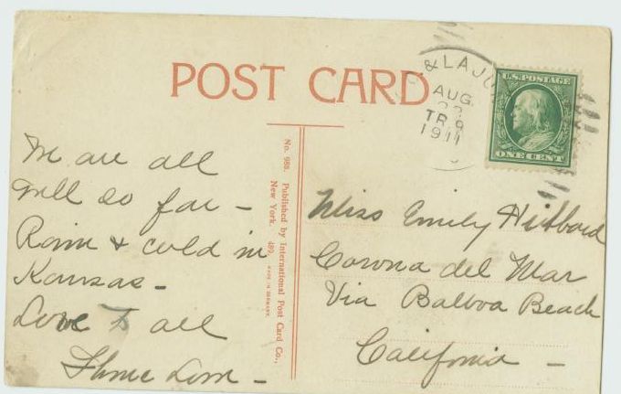 GREAT VINTAGE POSTCARD IT IS POSTMARKED 1911 AND IN GOOD CONDITION