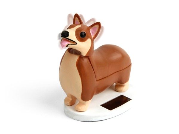 Kikkerland Elroy The Royal Solar Powered Corgi Dog Limited Edition