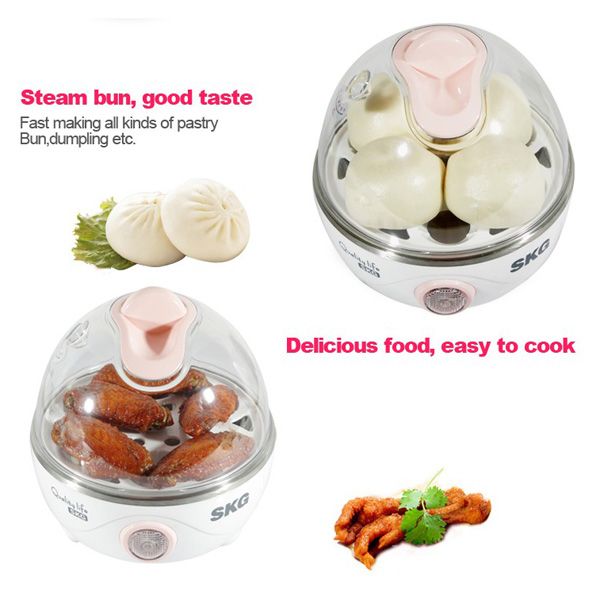 Mini SKG Egg Cooker Electric Steam Egg Cooking Boiler Poacher 6 Holes