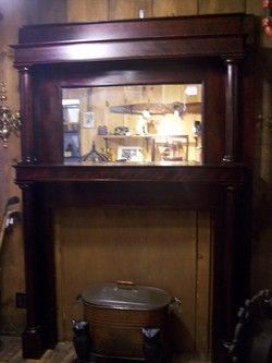 Elegant Fireplace Mantel w Over Mirror 1860S