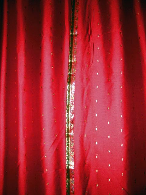  window curtains with golden floral border certainly make an elegant