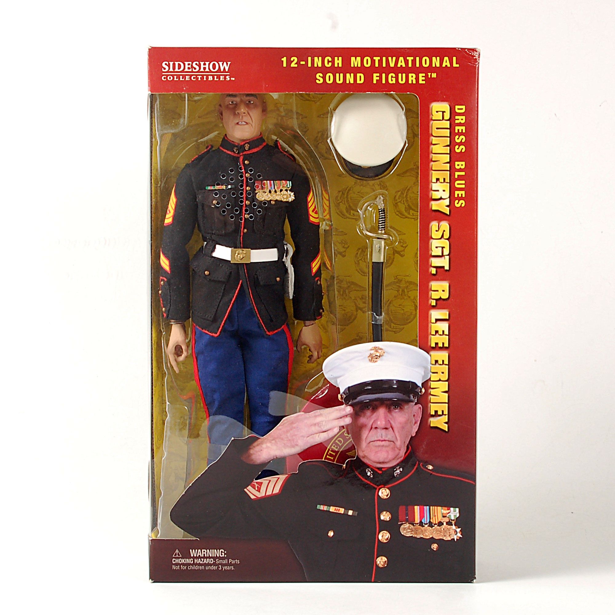 Lee Ermey Dress Blues Marine Motivational Sound Figure Unopened