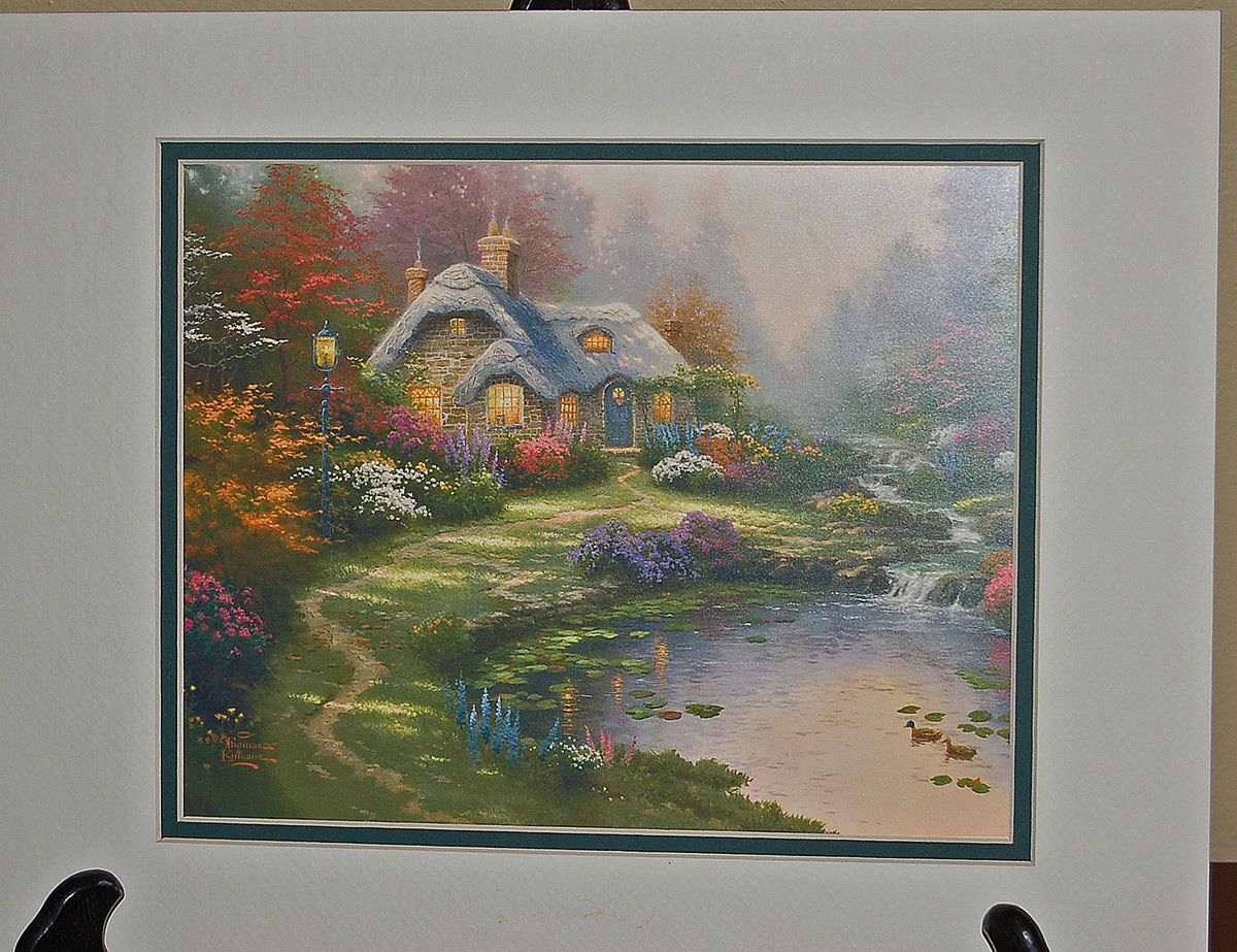 Thomas Kinkade Kincaid Everetts Cottage 11x14 Matted