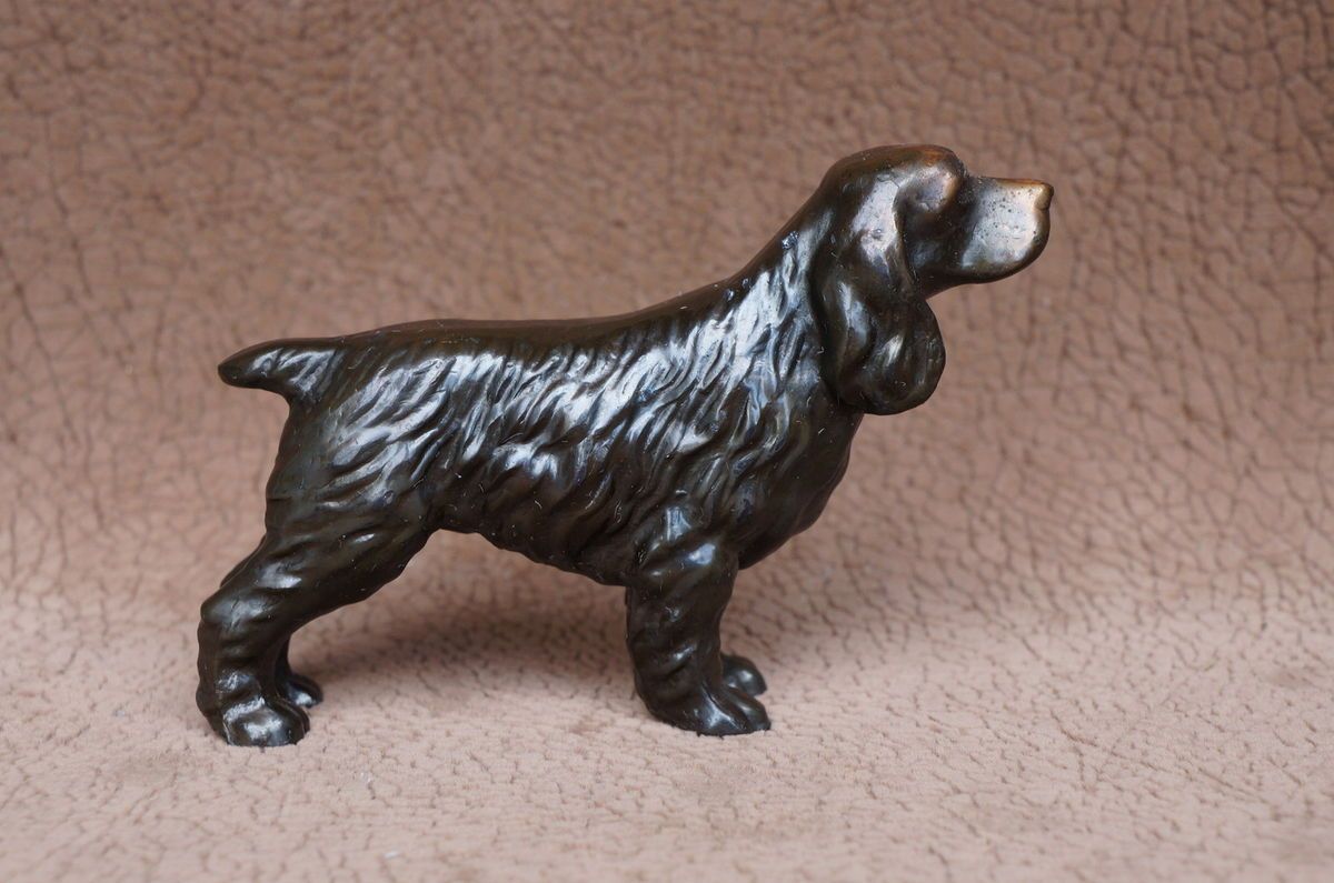 Vintage Metal TROPHY CRAFT English Springer COCKER SPANIEL Dog