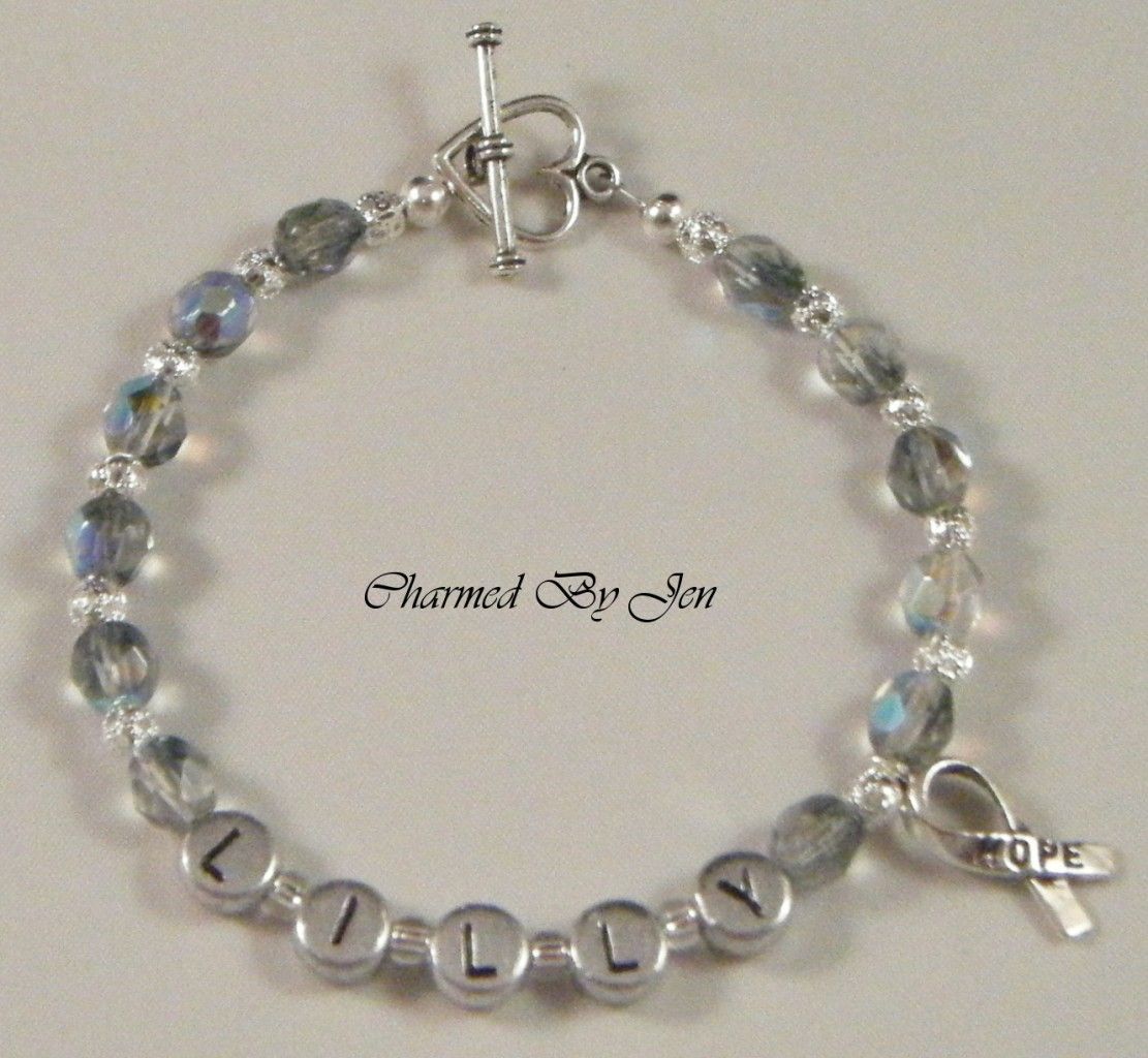  Brain Cancer Awareness Personalized Name Bracelet