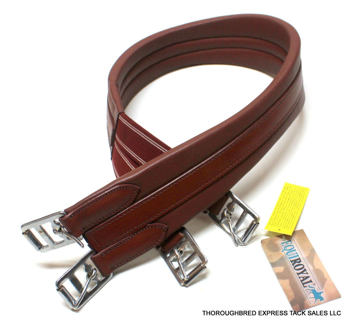  Contoured Padded Leather Anti Chafe English Girth 39 Horse Tack Equine