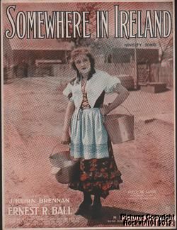 1917 Adele de Garde Sheet Music Somewhere in Ireland