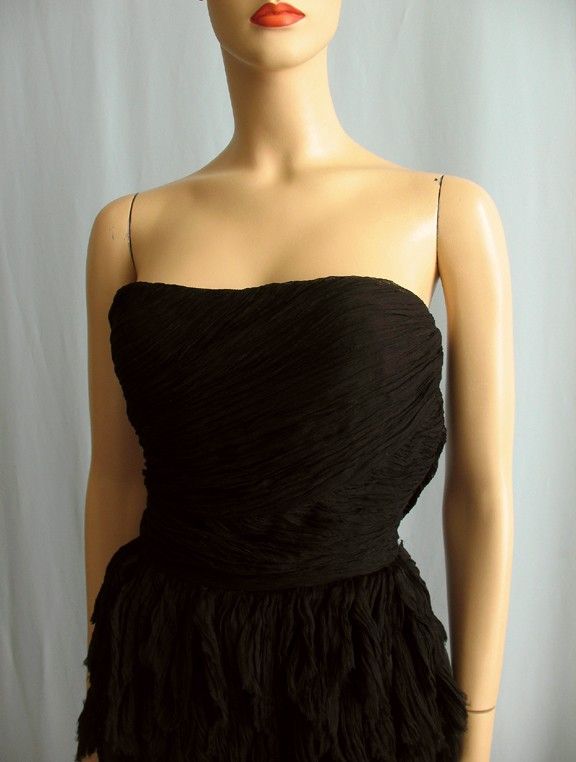 Elizabeth and James Dress Black Foliage Sz 10 New