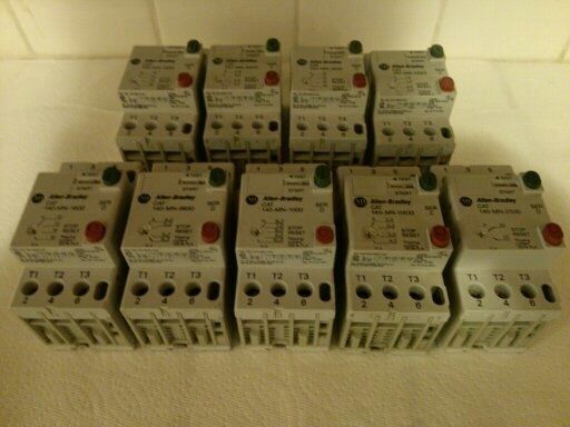 LOT OF 9 ALLEN BRADLEY 140 MN 0400 MANUAL MOTOR STARTER SER C