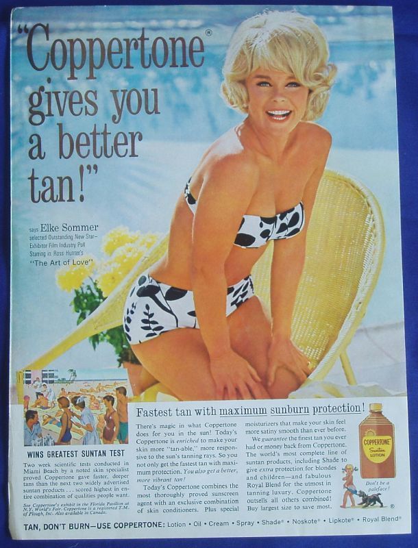 1965 Coppertone Magazine Ad Elke Sommer Must See