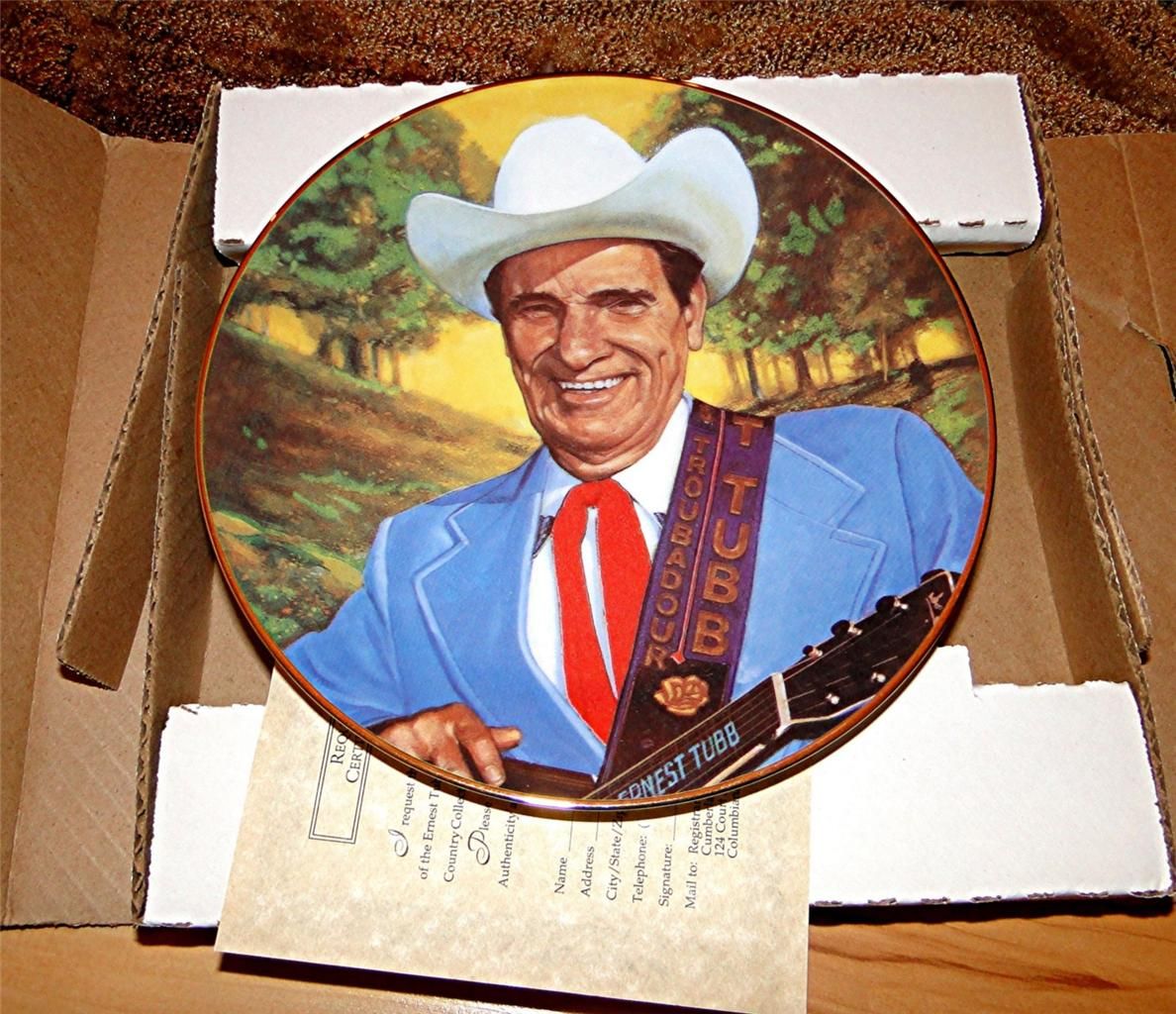 Ernest Tubb Country Music Singer Pillars of Country Music Songs Plate