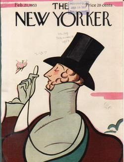 1953 Eustace Tilley Rea Irvin Art February 2 21 53 The New Yorker