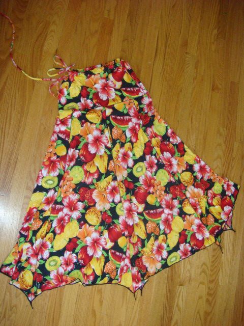 Eva Varro Skirt or Strapless Dress Fruit Flower Print