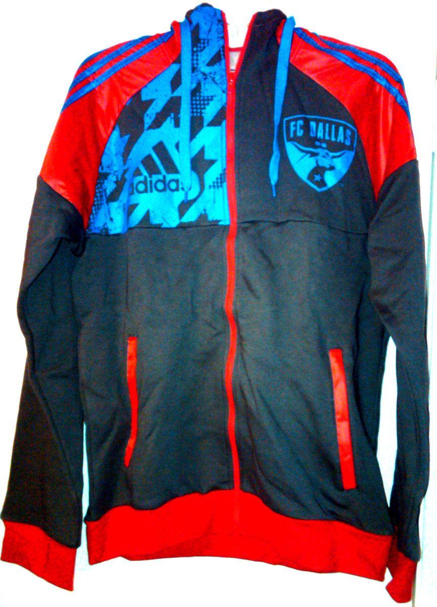 fc dallas full zip soccer hoodie sweatshirt