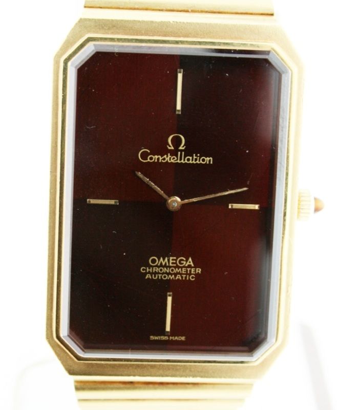 Omega Constellation Jumbo RARE Tigers Eye 18K Yellow Gold Gents Auto