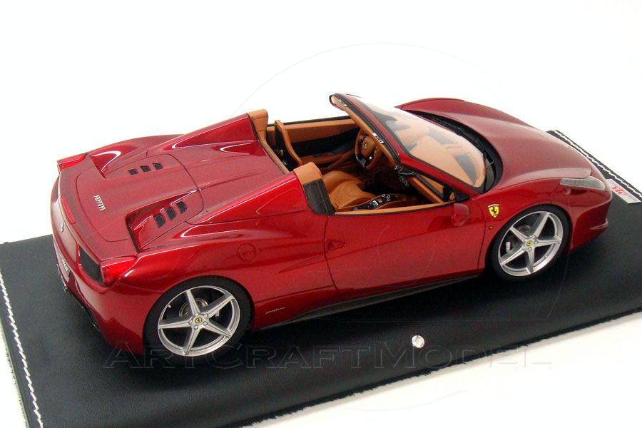 Ferrari 458 Spider 2011 Maranello Red Metallic 1 18 Mr Models FE06F