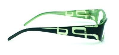  designer style two tone black green frame demo lens eyeglasses women