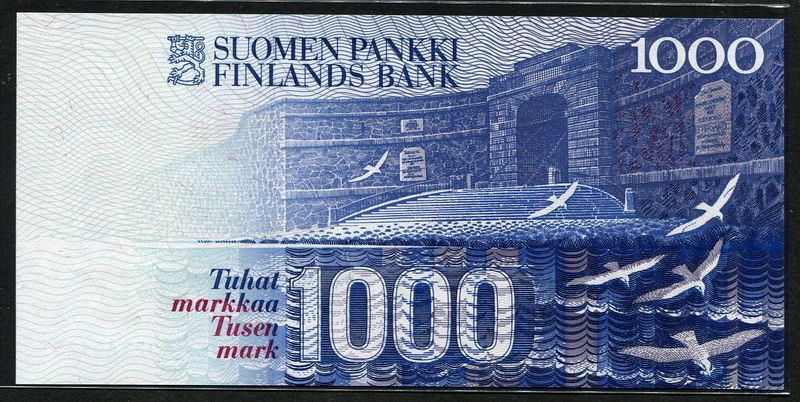 Finland 1986(1991), 1000 Markkaa, P121, UNC