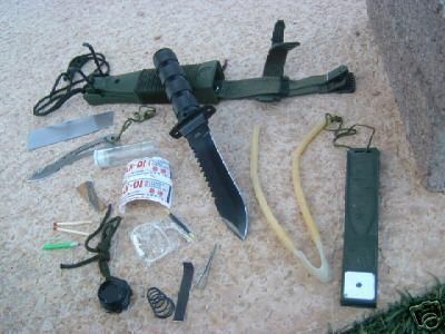  Knife Kit Camping Style Large Fire Gear Supplies Fish Hunt