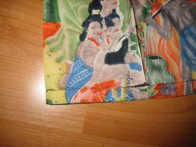 VINTAGE 1940S KAMEHAMEHA EUGENE SAVAGE HAWAIIAN SHIRT  L  NR