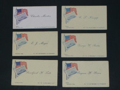 Lot of 6 Vintage Intro Cards 1st Nebraska U s Volunteers Remember The