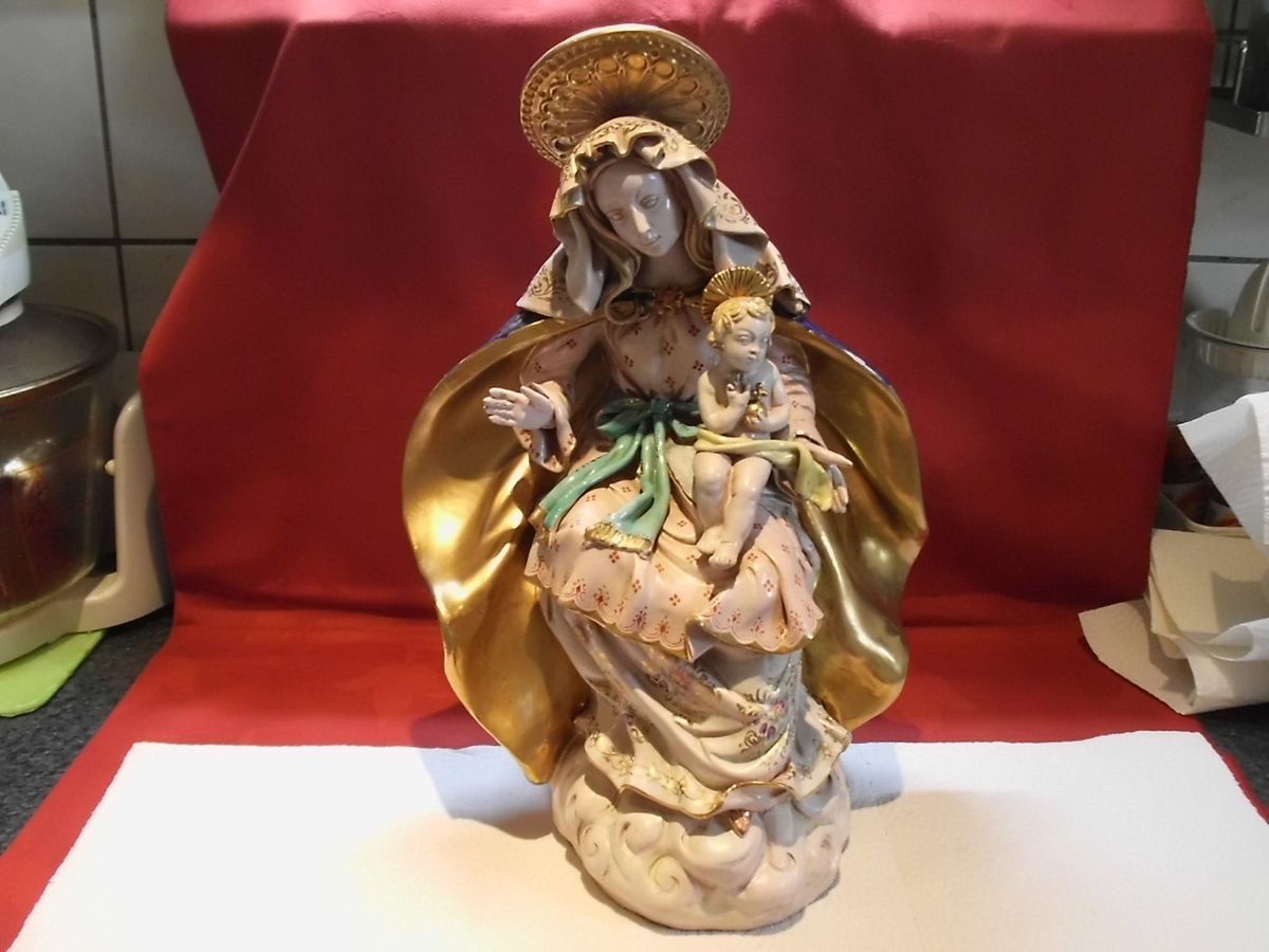  Large Madonna with Child Capodimonte Pattarino Eugenio Italy