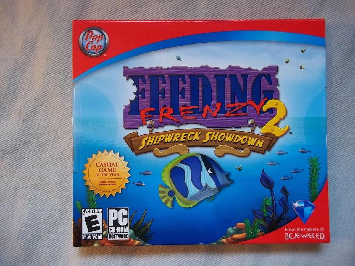 FEEDING FRENZY 2 SHIPWRECK SHOWDOWN VIDEO GAME POP CAP CD ROM SOFTWARE