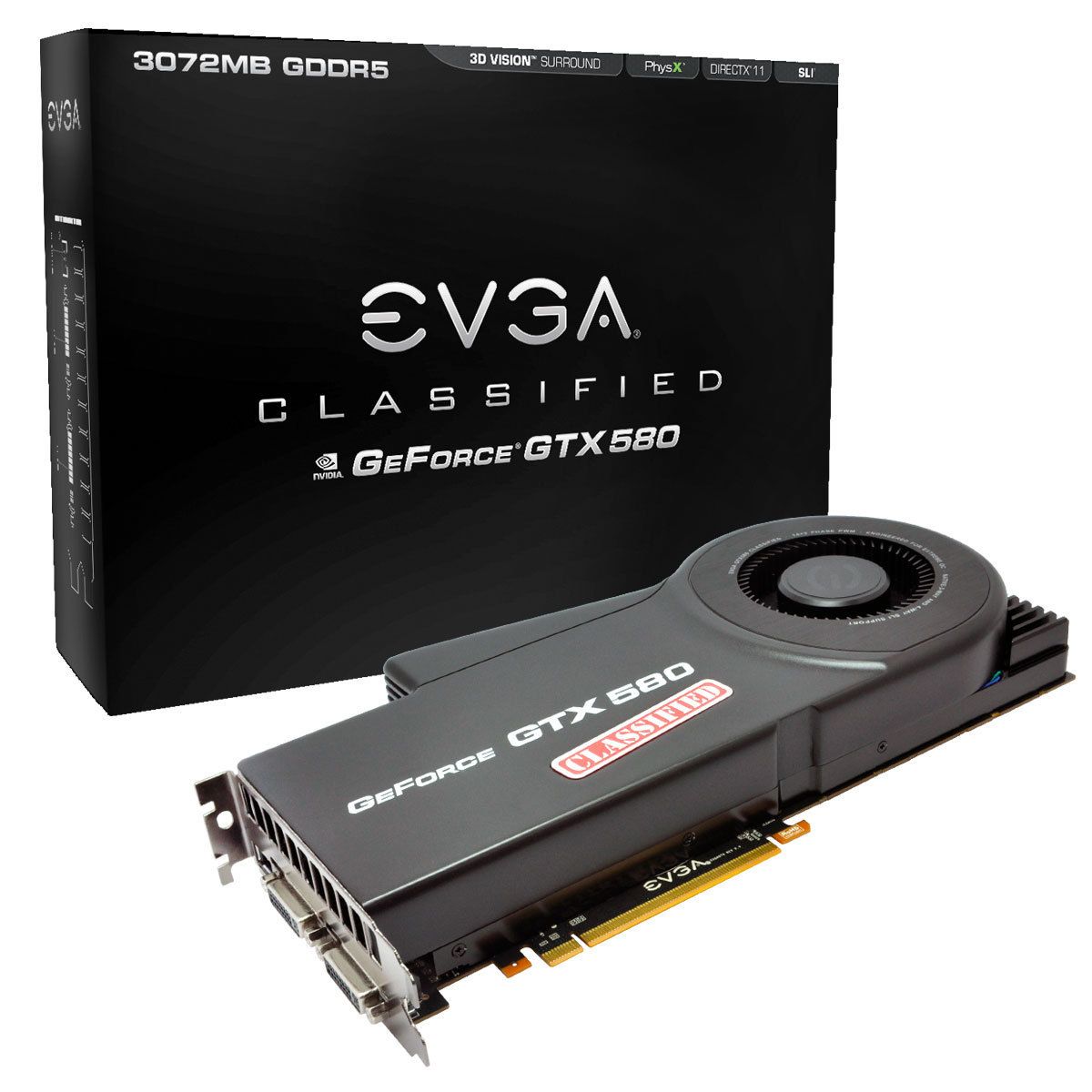 EVGA GTX 580 Classified Evbot 3072 MB 03G P3 1594 KR