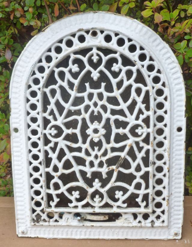 Antique Cast Iron Arch Top HEAT REGISTER Grate Vent MM&F Co.